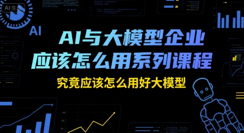 AI与大模型企业应该怎么用系列课程，究竟应该怎么用好大模型-网创资源总站