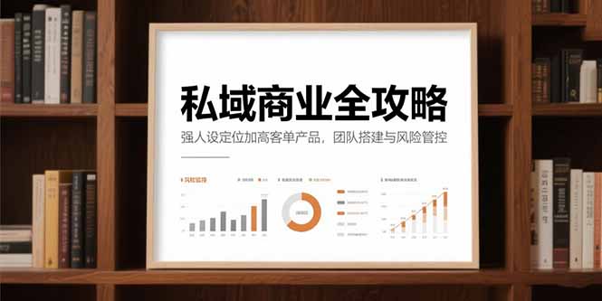 私域商业全攻略，强人设定位加高客单产品，团队搭建与风险管控-网创资源总站