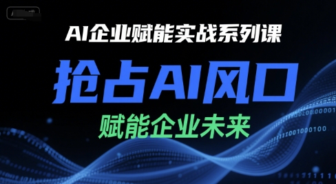 AI企业赋能实战系列课，抢占AI风口，赋能企业未来-网创资源总站