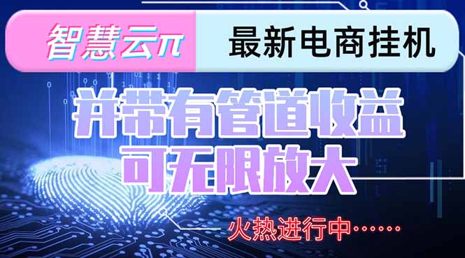 智慧云π电脑挂机单机每天收益300—500+ 并带有团队管道收益 可无限放大-网创资源总站