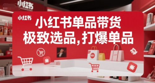 小红书单品带货，极致选品，打爆单品-网创资源总站