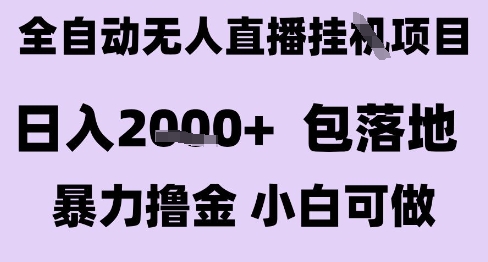 最新全自动抖音无人直播挂G项目，日入2k+ 包落地暴力撸金，小白可做【揭秘】-网创资源总站