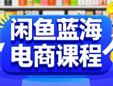 闲鱼蓝海电商课程，手把手助你快速上手，轻松实现闲鱼稳定盈利-网创资源总站