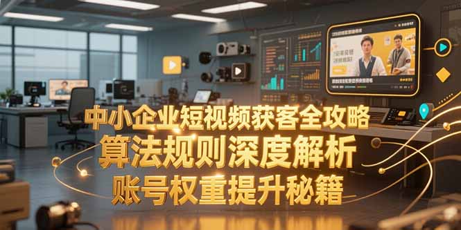 中小企业短视频获客全攻略，算法规则深度解析，账号权重提升秘籍-网创资源总站