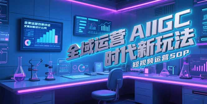 全域运营AIGC时代新玩法，文案封面设计公式，短视频运营SOP-网创资源总站