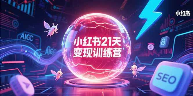 小红书21天变现训练营，AIGC工具高效应用，SEO优化核心技巧-网创资源总站