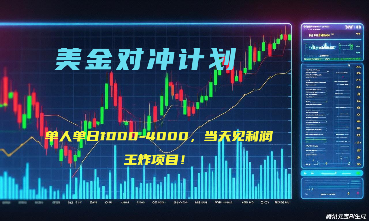 2025年最暴力项目“美金先登计划”最新最强对冲战法，每日实际收益1K-4K-网创资源总站