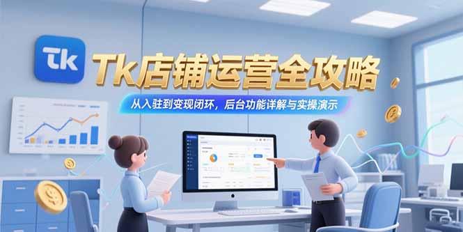 Tk店铺运营全攻略，从入驻到变现闭环，后台功能详解与实操演示-网创资源总站