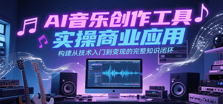 AI音乐创作工具实操商业应用，构建从技术入门到变现的完整知识闭环-网创资源总站