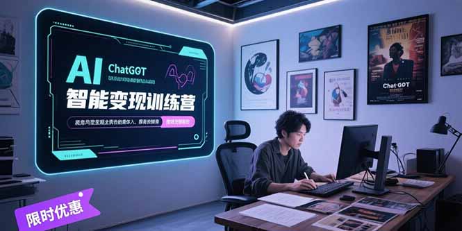 AI智能变现训练营，ChatGPT写作变现，电影解说制作，图文带货方法论-网创资源总站