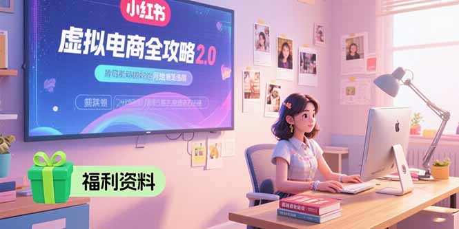 虚拟电商全攻略2.0，开店选品实操流程，账号定位、货源发布、笔记发布技巧-网创资源总站