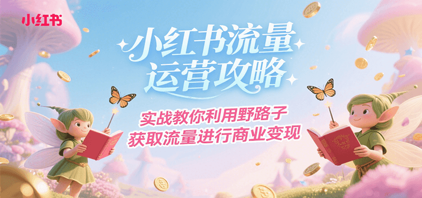 小红书流量运营攻略，实战教你利用野路子获取流量进行商业变现-网创资源总站