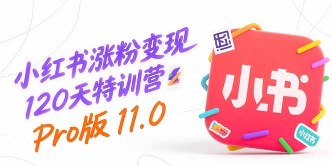 小红书涨粉变现120天特训营Pro版11.0：从0到1掌握平台运营,内容制作和变现-网创资源总站