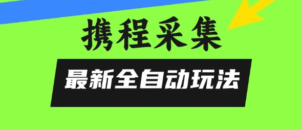 携程信息采集全自动玩法，0风控，无脑开干【揭秘】-网创资源总站