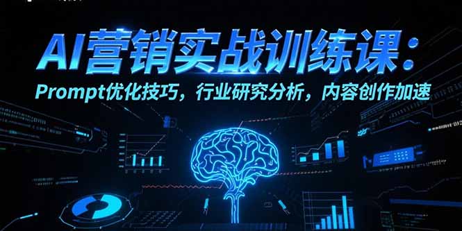 AI营销实战训练课：Prompt优化技巧，行业研究分析，内容创作加速-网创资源总站
