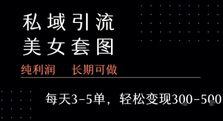 私域卖套图每天3-5单 每单利润99-2张+-网创资源总站
