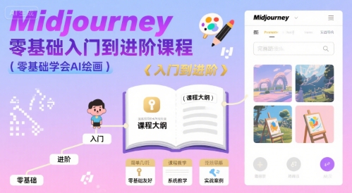 midjourney零基础入门到进阶课程，零基础学会AI绘画-网创资源总站