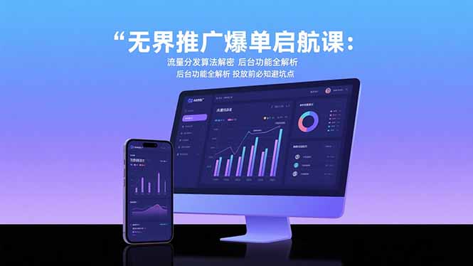 无界推广爆单启航课：流量分发算法解密 后台功能全解析 投放前必知避坑点-网创资源总站