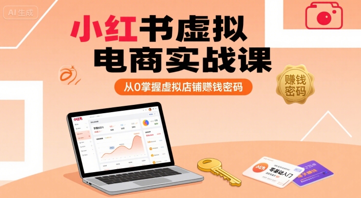 小红书虚拟电商实战课，从0掌握虚拟店铺賺钱密码(更新)-网创资源总站