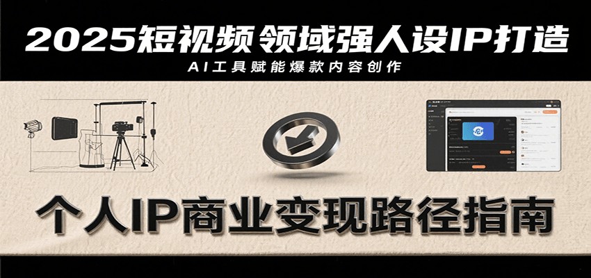 2025短视频领域强人设IP打造，结合爆款案例与AI工具应用，从个人出镜到商业成交转化-网创资源总站
