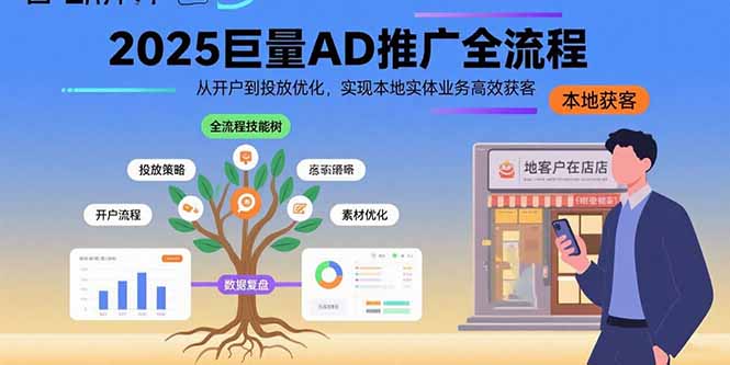 2025巨量AD推广全流程，从开户到投放优化，实现本地实体业务高效获客-网创资源总站