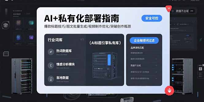 AI+私有化部署指南 爆款标题技巧/图文批量生成/视频制作优化/突破创作瓶颈-网创资源总站