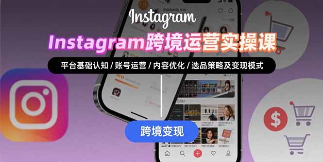Instagram跨境运营实战：平台认知/账号运营/内容优化/选品策略及变现模式-网创资源总站