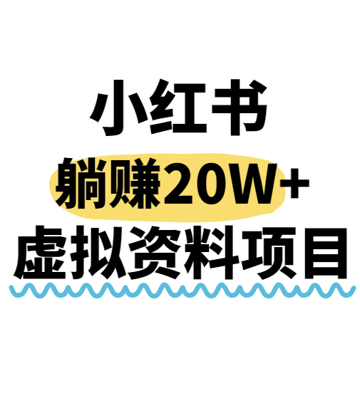小红书操作虚拟资料，搬运工模式躺挣20W+，互联网的低成本路子！-网创资源总站