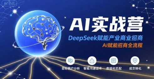 AI实战营：DeepSeek赋能产业商业招商，AI赋能招商全流程-网创资源总站