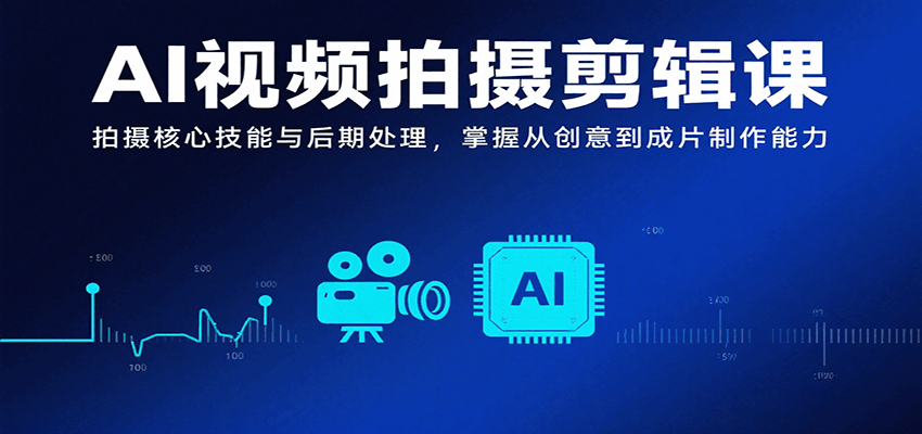 AI视频拍摄剪辑课，拍摄核心技能与后期处理，掌握从创意到成片制作能力-网创资源总站