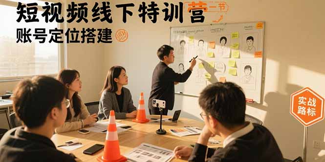 短视频线下特训营：账号定位搭建/口播号拍摄剪辑/直播间流量入口/变现实战-网创资源总站